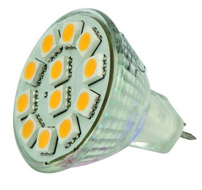 2W LED Birne 35mm 12V MR11 Warmweiss