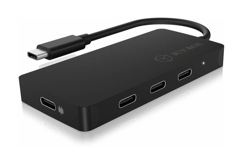 USB-C Hub 4-Port USB-C Verteiler USB 3xType-C