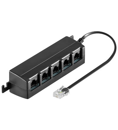 RJ45 Splitter ISDN Verteiler 5-fach SO-Bus