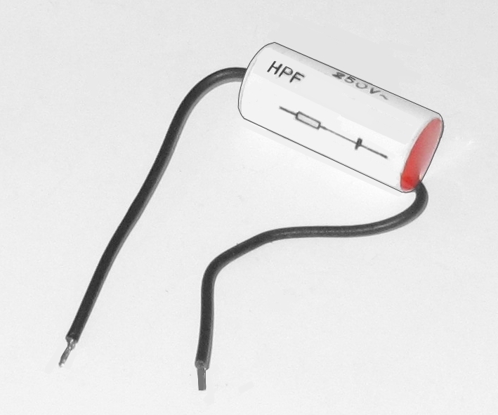 29-750-007xx_RC-Glied_2022 Entstörkondensator 2pol 0,22uF 220ohm 37x18mm Entstörfilter RC-Glied Kondensator