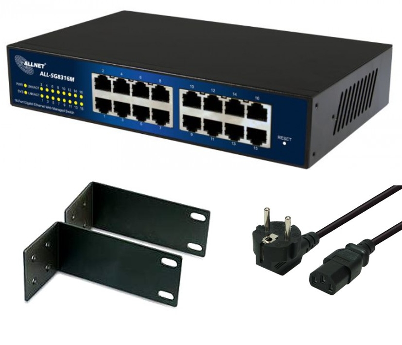 16port_Switch_gigabite_19zoll_66-840-03479 19zoll Switch 16Port LAN 10/100/1000MBit Gigabit Managed