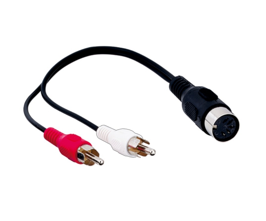 DIN Audioadapter 5pol DIN Buchse auf 2x Cinchstecker