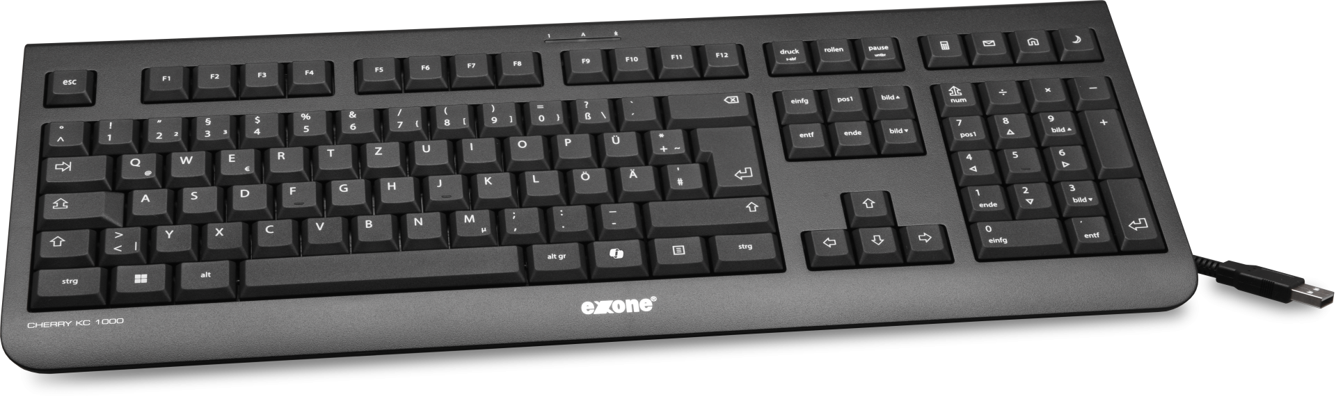 Tastatur mit USB Kabelanschluss KC-1000 DE für den professionellen Einsatz und Office User