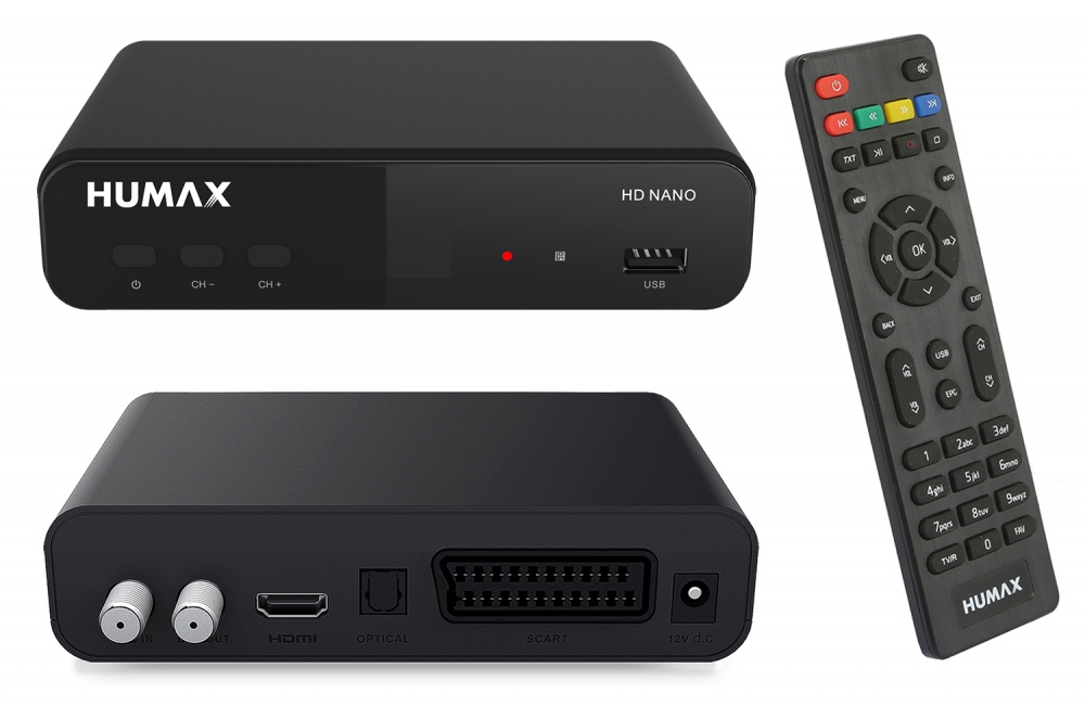 78-315-00401 SAT Receiver HD NANO mit USB-Player HDMI Scart und Fernbedienung
