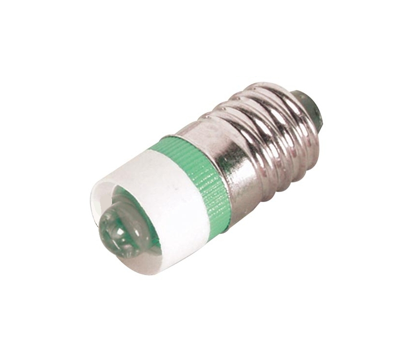 12V E10 LED Birne E10 Gewinde Grün 12V E10 LED Birne E10 Gewinde Grün