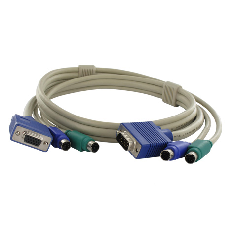 1m VGA Kabel KVM Kabelsatz für KVM VGA PS2 Mini DIN für PC Umschalter