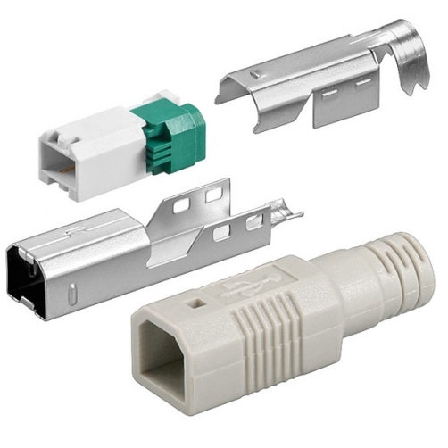 40-700-00430-USB-B-Version-2012-OK USB Stecker Lose Version B Schneid-Klemmkontakte