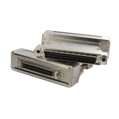 a4e417f12d4662e8d6491671b58eb618 SCSI Adapter 50pol Sub-D Buchse  auf 68pol Stecker HalfPitch UW Wide