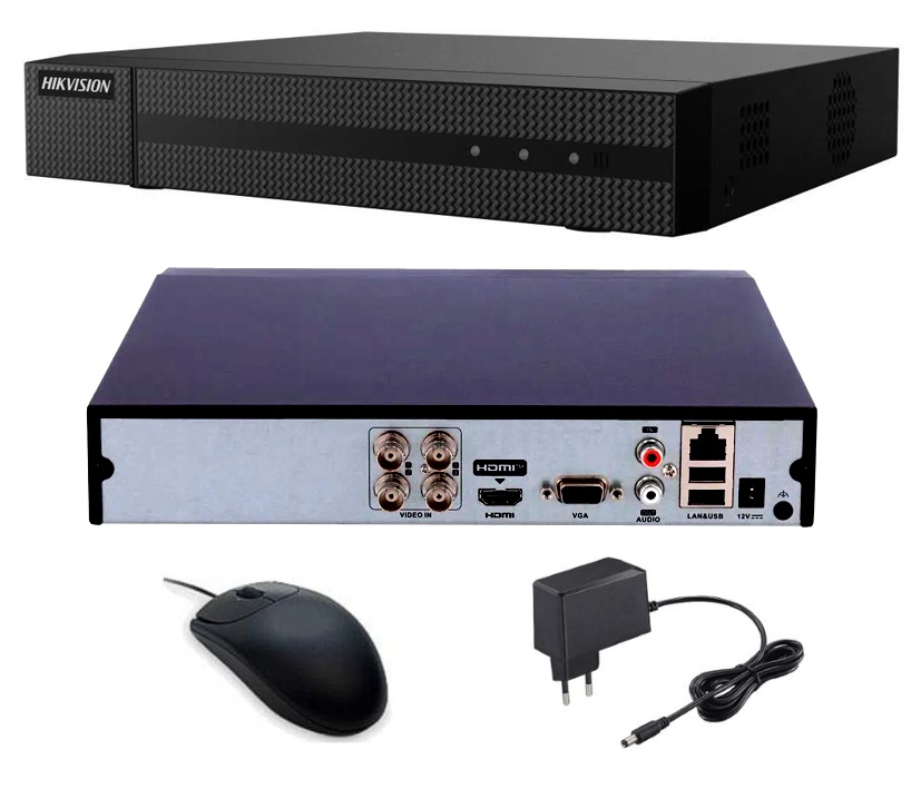 6Kanal DVR Rekorder 5in1 4x BNC AHD TVI CVI und 2xIP-Kanal bis 8MP Onvif APP 4K HDMI  HWD7104MHT