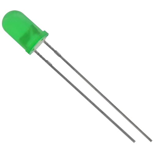 5mm_led_gruen 5mm LED Grün Standard 20mA 2,2V diffus Grün
