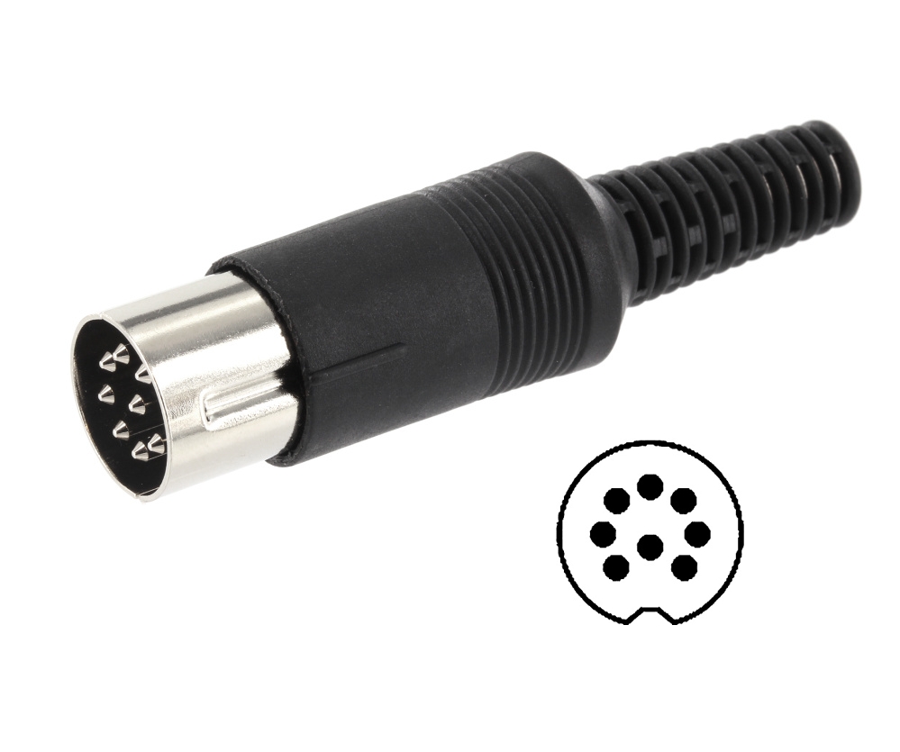 39-855-00007_8pol_DIN_Stecker_B1 DIN Stecker 8pol Typ-8 270grad Kunststoff