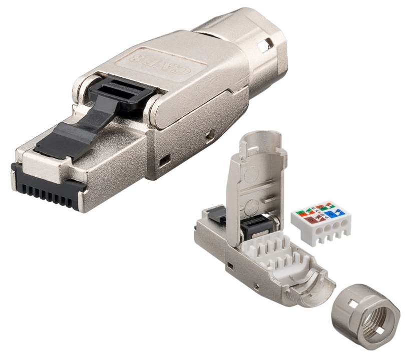 RJ45 Stecker CAT8.1 für LAN Verlegekabel Feldkonfektionierbarer RJ45 Stecker CAT8.1 für LAN Verlegekabel Feldkonfektionierbarer