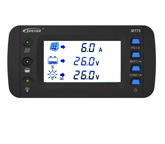 Zubehör LCD Display MT75 Fernbedienung für Laderegler Tracer AN BN XTRA-N Triron Serie Unterbaufähig