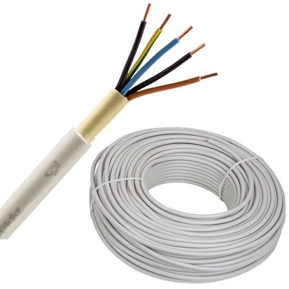 42-686-00370-NYM-Kabel-2016-444 50m NYM Stromkabel 5x 1,5qmm Elektrokabel Baukabel
