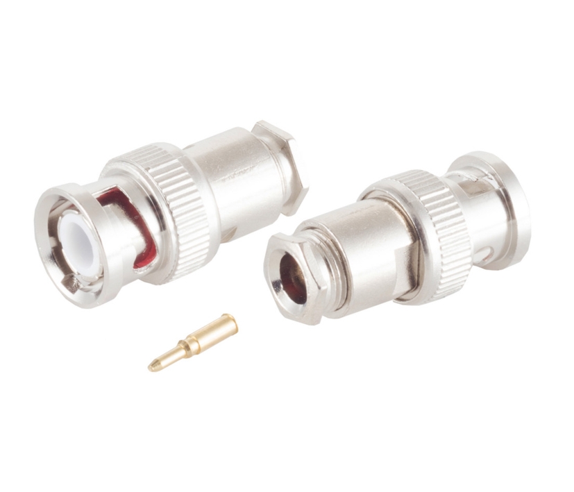 39-851-00030_BNC-Stecker_RG58U_Schraubbar BNC Stecker schraubbar Lötstecker für RG58 bis 5,5mm Kabel