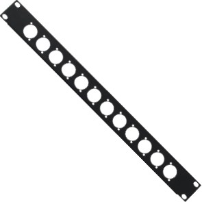 ad35dc9d98170e23460b8a976c81c956 1HE Blende Rackblenblende mit 12x D-Type Bohrungen