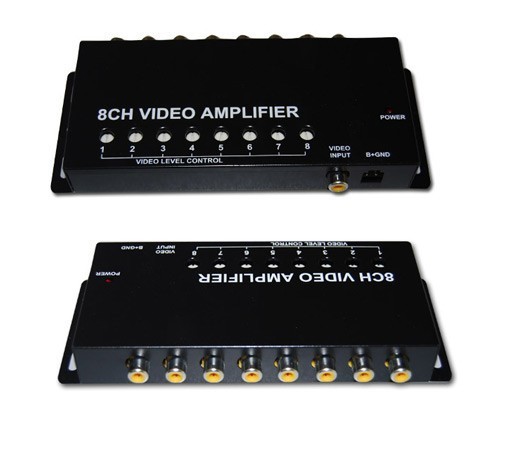 8fach-Videoverteiler-79-224-02850 Bild Verstärker Verteiler 1 auf 8 Bildverteiler CVBS Videosignal FBAS