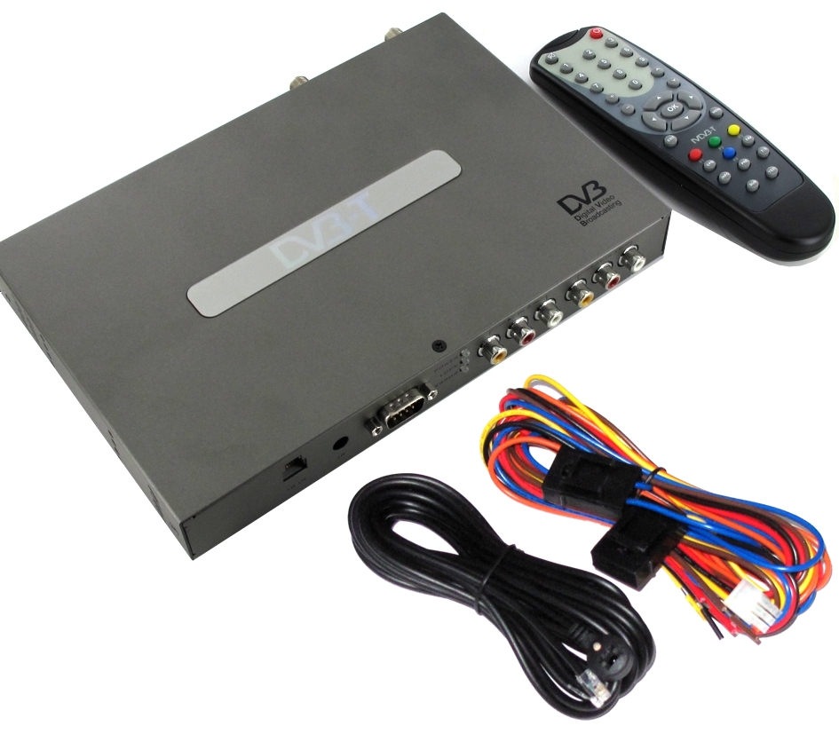 DVB-T Receiver TV-Tuner DVBTD60 mit Video Ausgang und FB 12V KFZ