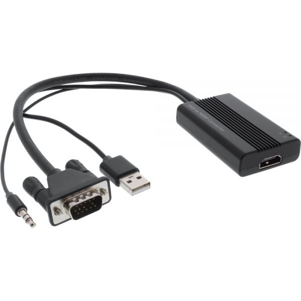 Konverter-VGA-Audio-HDMI-64-901-16730 Medienkonverter VGA HDMI Konverter Bildwandler VGA + Audio auf HDMI