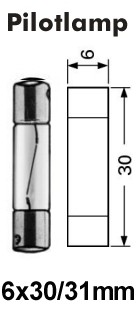 32-790-01050 Glühlampe Pilot-Lampe 6x 31mm 12V 0,10A 1,2W