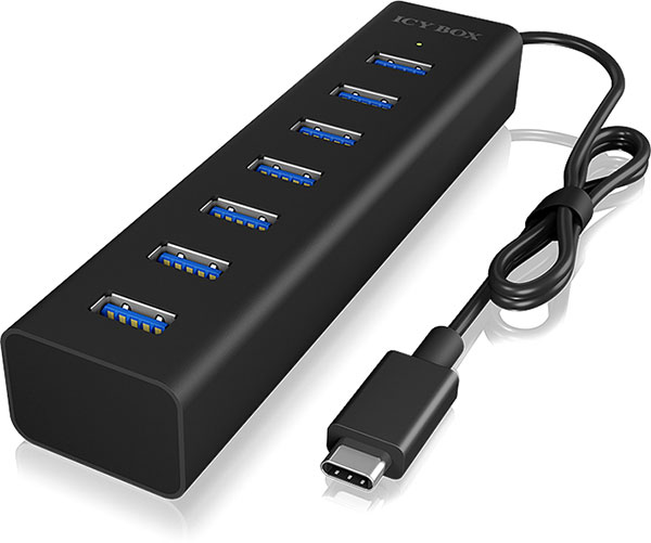 USB-C auf 7-Port USB3 7-fach USB Hub bzw. USB Verteiler 