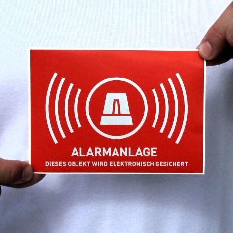 Aufbleber Alarmanlage