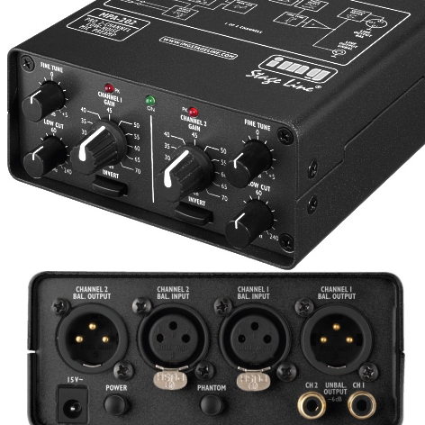 vorverstaerker-mit-phantom-88-901-00260 Vorverstärker Mikrofon 2Kanal mit Phantom Speisung MPA2xx Serie
