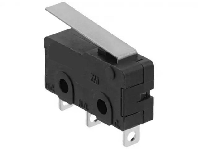 20mm_Mikroschalter_95-837-00140_2020 Mikroschalter 20x10x6mm gerader Hebel 1xUM 5A 250V
