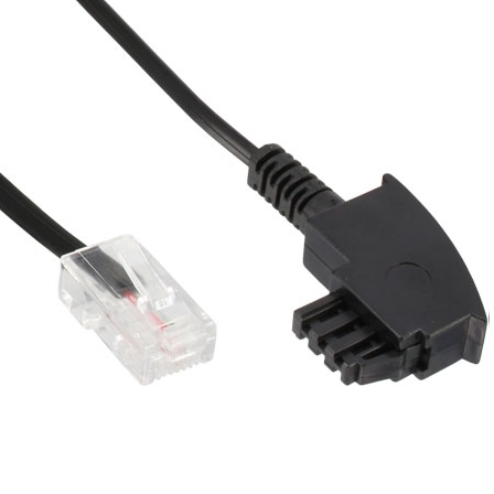 76-882-01120_TAE_RJ45_Kabel_B1 RJ45 auf TAE-F RJ45 Stecker auf TAE F-Stecker Fritz Box DSL