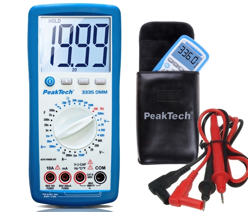 90-798-01456_Messgeraet_P3335_2021 Messgerät 3335 Digitalmultimeter mit Tasche und Messkabel