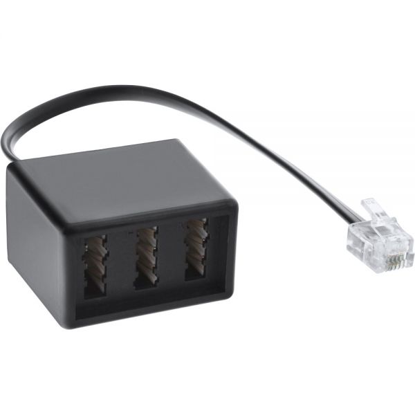 RJ11-TAE-Adapter-76-882-01185 TAE Adapter RJ11 Stecker auf 3xTAE Buchsen NFN