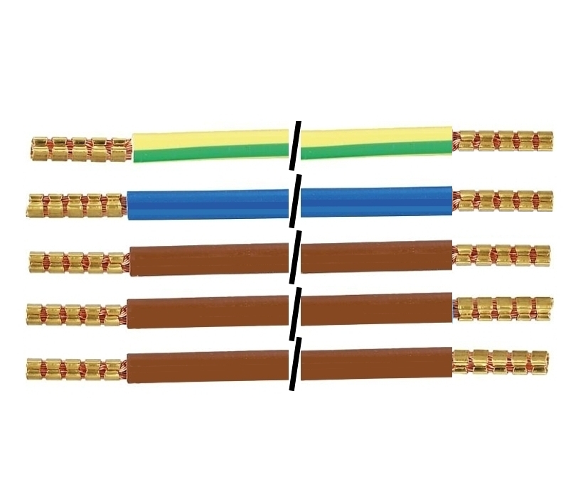 16qmm_Kabel_fuer_Schaltschrank_45-821-03090 16qmm Kabel Verdrahtung 3xBraun 1xBlau 1xPE 600-1080mm