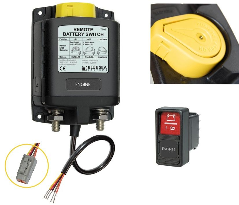 24V KFZ Relais 500A 900A 1xEIN mit M10 Schraubkontakten