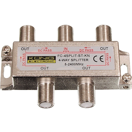 78-320-00002-SAT-Verteiler Antennen Verteiler 4-fach Verteiler SAT TV DAB DVB-T über F-Stecker