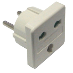 41-679-00044_2015_01 Reiseadapter Schutzkontaktstecker auf British UK GB Kupplung