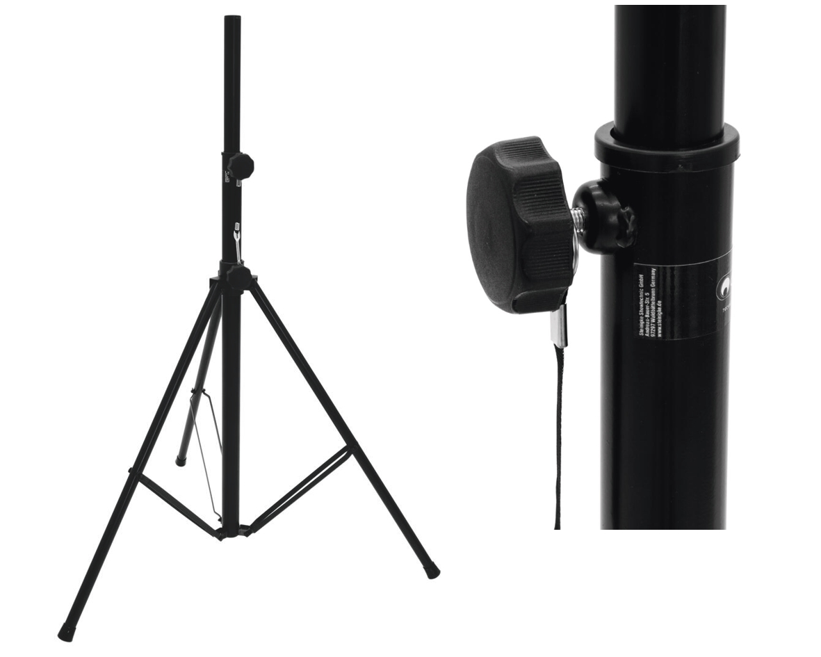 Lautsprecherstativ von 117-205 cm ausfahrbar Stahl bis Belastbar bis 50KG Schwarz