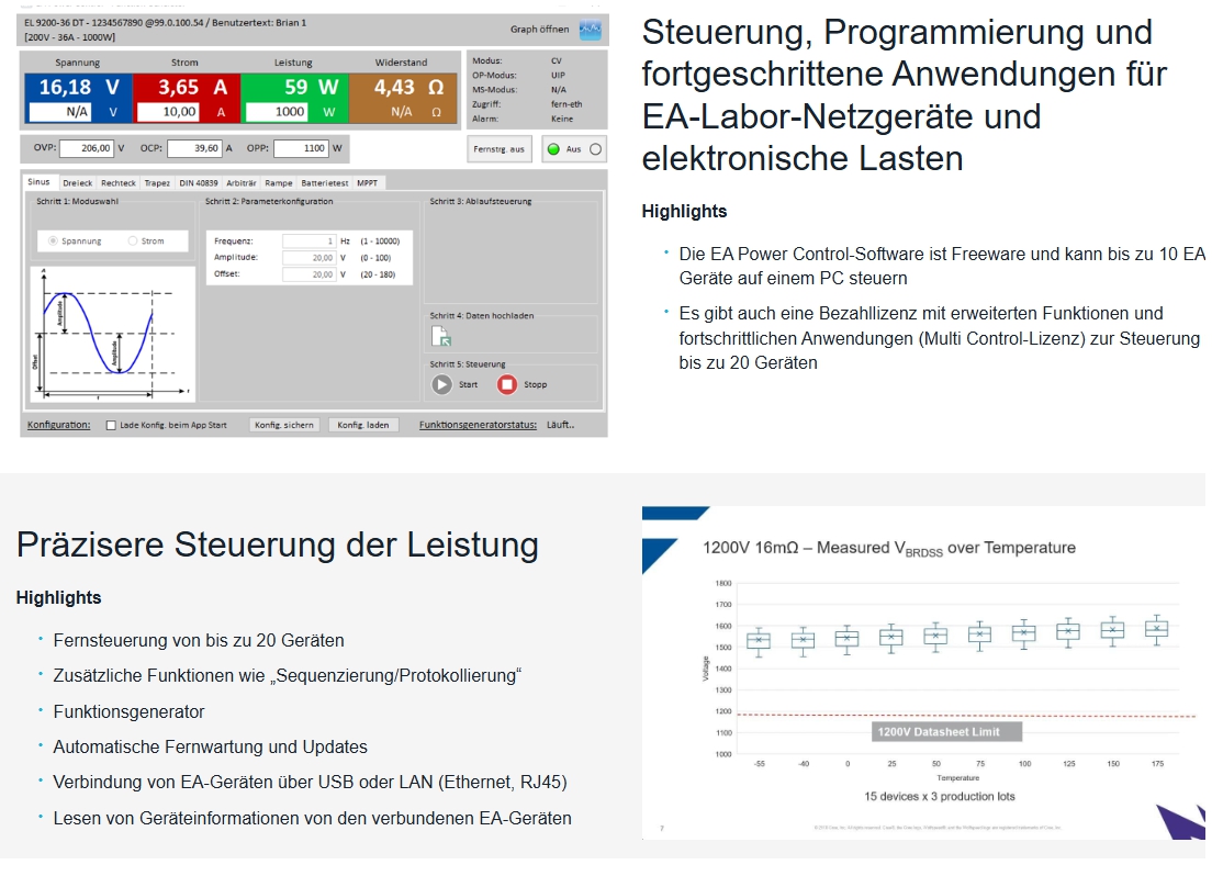 Labornetzgerät 230V regelb. 0-40V 0-40A EA-PS-5040-40A mit USB-Schnittstelle