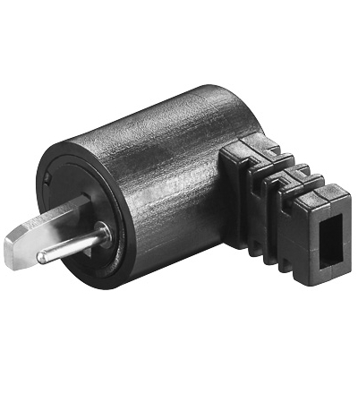 85-771-00070_Strich_Punkt_Stecker_B42 Lautsprecherstecker Winkelstecker Lötversion DIN41529