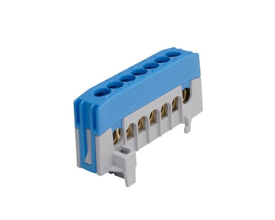 Verteilerklemmen N-Klemme 7pol bis 16qmm Blau