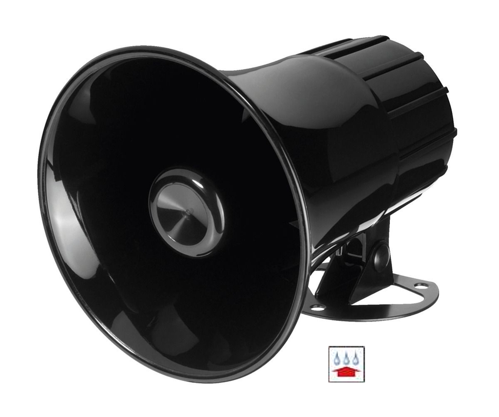 12V Sirene Hornsirene 12W extrem laute Sirene 110dB Signalgeber Alarmgeber Indoor Outdoor